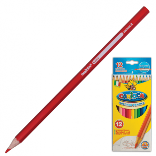 Цветные карандаши 12 цветов CARIOCA с точилкой 40380