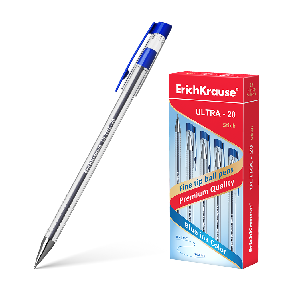 Ручка шариковая синяя Erich Krause Ultra L20 EK 13875