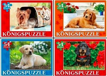 Пазл Konigspuzzle 54элемента Любимые щенки 54-5896
