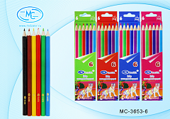 Цветные карандаши 6цв Тигра, 3653-6