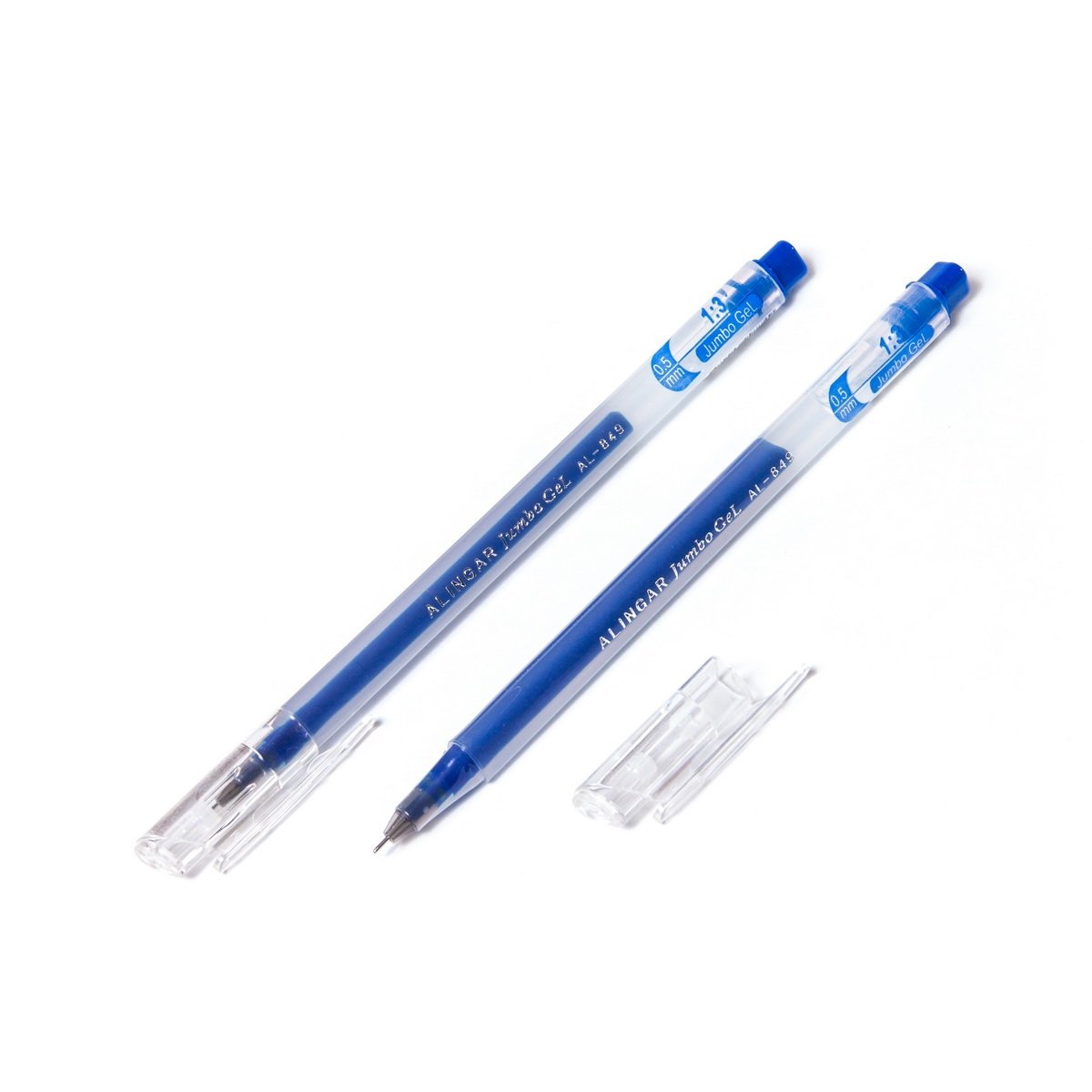 Ручка гелевая Alingar, "Jumbo GeL", 0,5 мм, синяя, игольчатый наконечник, трехгранная, AL849