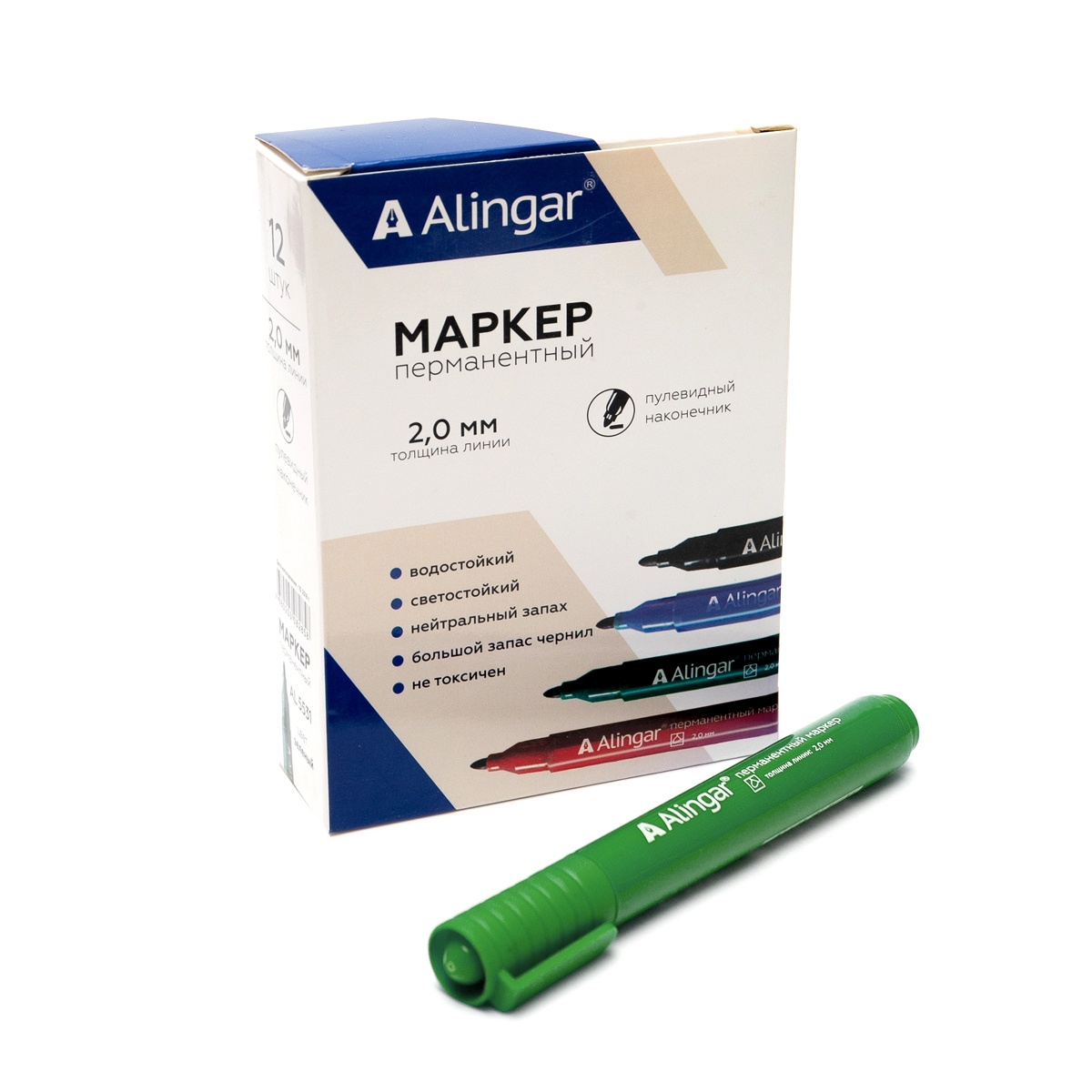 Пернаментный маркер Зеленый AL-5531