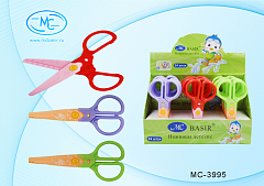 Ножницы детские, с пластиковыми ручками и фигурными пластиковыми лезвиями, 3995