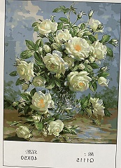 Картина по номерам Белые розы