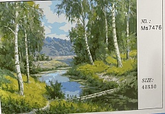 Картина по номерам Лес и речка