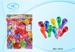 Воздушные шарики: цвета в ассортименте, металлик, размер №12 арт.3441