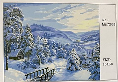 Картина по номерам Зимний пейзаж